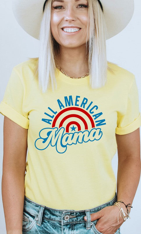 All American Mama Rainbow Graphic Tee