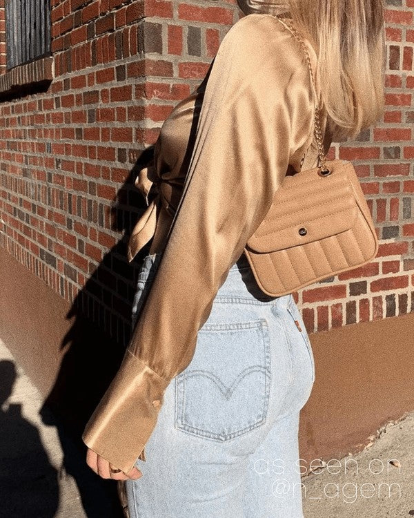 Minimalist Quilted Flap Bag