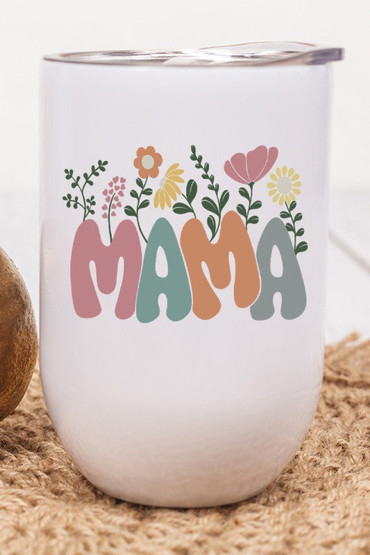 Mother's Day Color Mama Floral Wine Tumbler